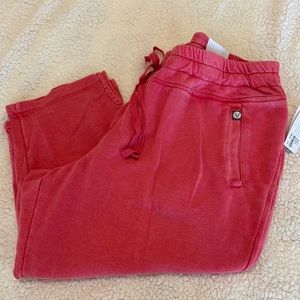 Lane Bryant LIVI Orange Joggers w/drawstring waist & Cropped Bottom Size 18 NWT